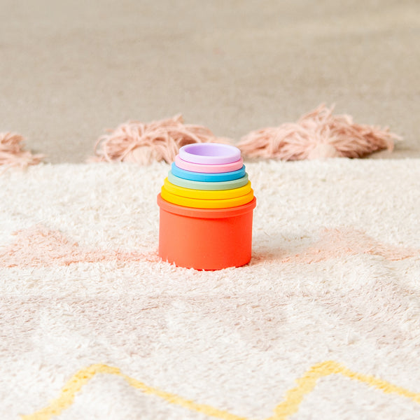 SiliSoft® Round Stacking Cups (Rainbow)