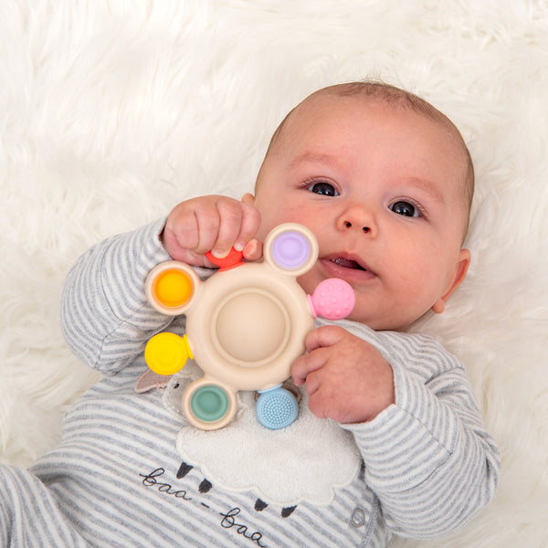 SiliSoft® Pop Teether (Rainbow)