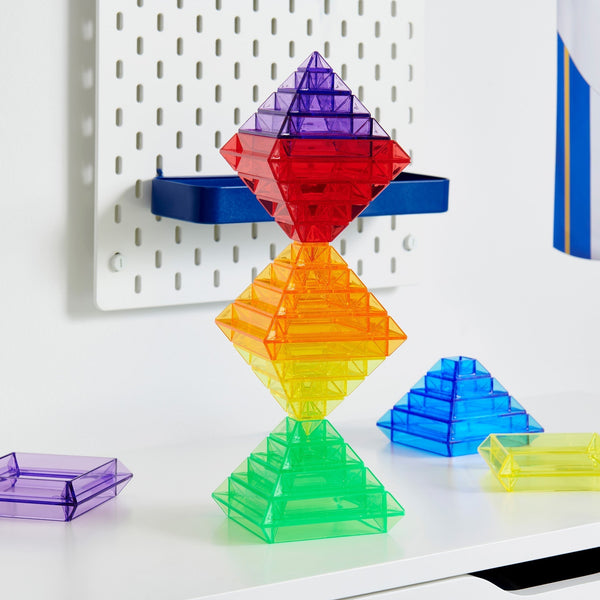 Translucent Colour Pyramid Builder - Pack of 30