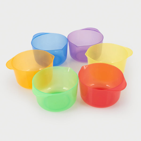 Translucent Colour Pouring Bowls - Pack of 6