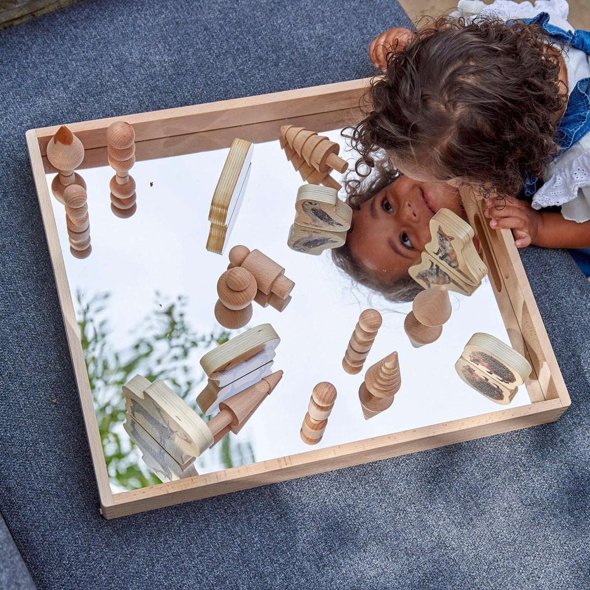 TickiT – Miroir Exploratoire En Bois Pour Enfants, Effet D'infini, Jeu Imaginatif Et Sensoriel