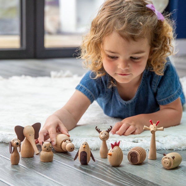 Wooden Animal Friends & Rainbow Starter Pack