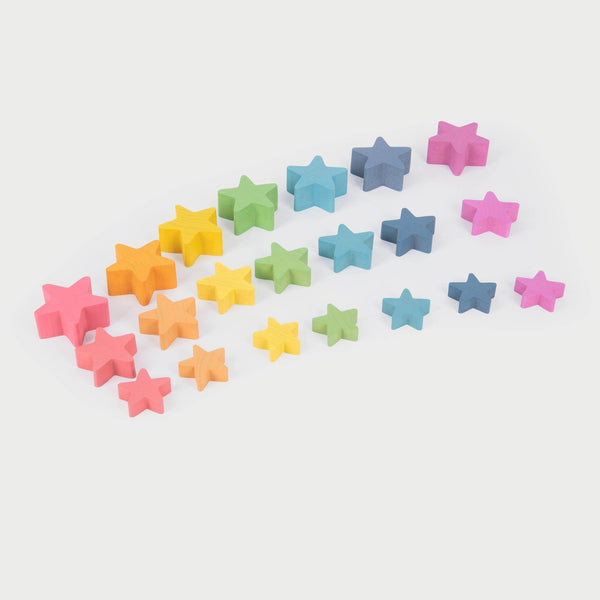 Rainbow Wooden Stars