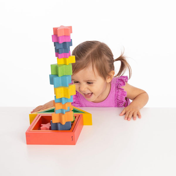 Rainbow Wooden Stars