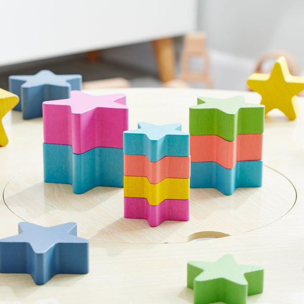 Rainbow Wooden Stars