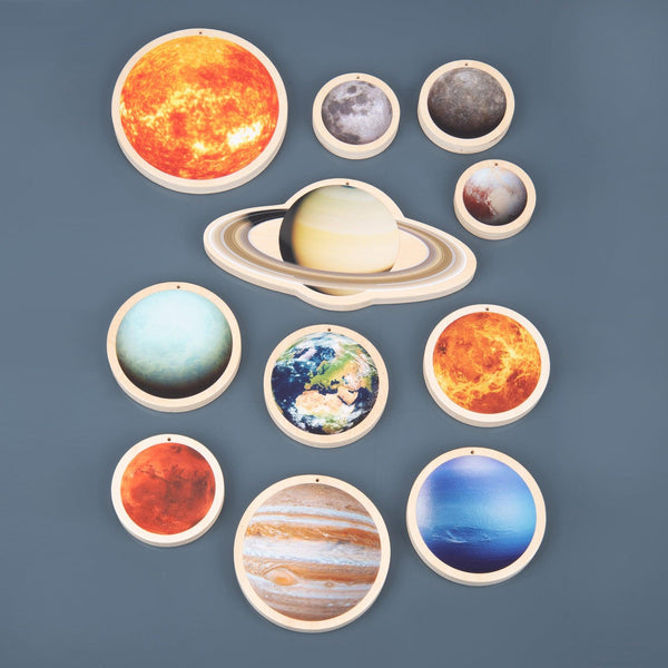 Wooden Solar System Discs