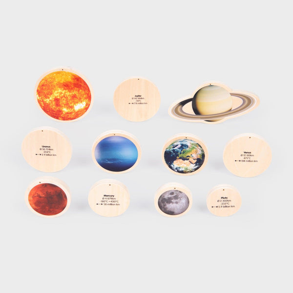 Wooden Solar System Discs