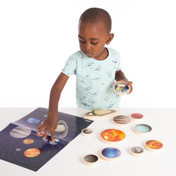 Wooden Solar System Discs