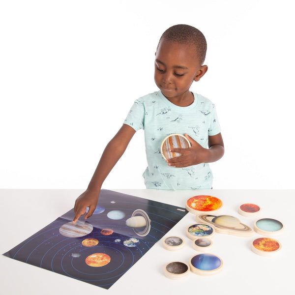 Wooden Solar System Discs