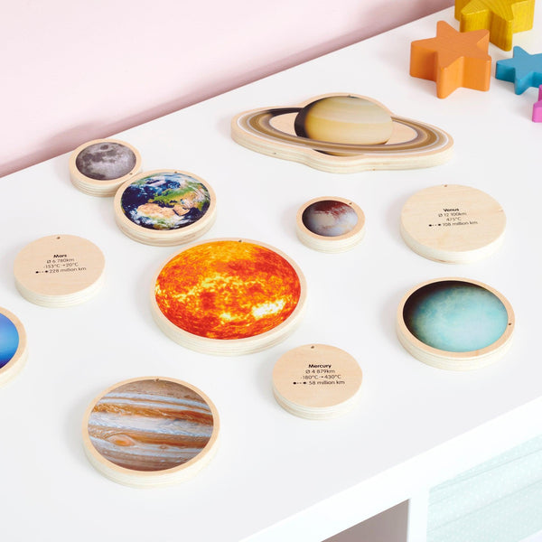 Wooden Solar System Discs