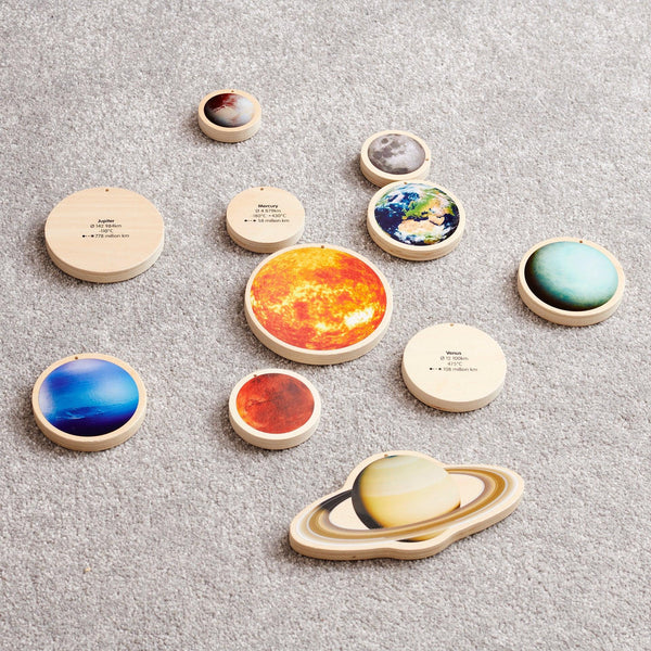 Wooden Solar System Discs