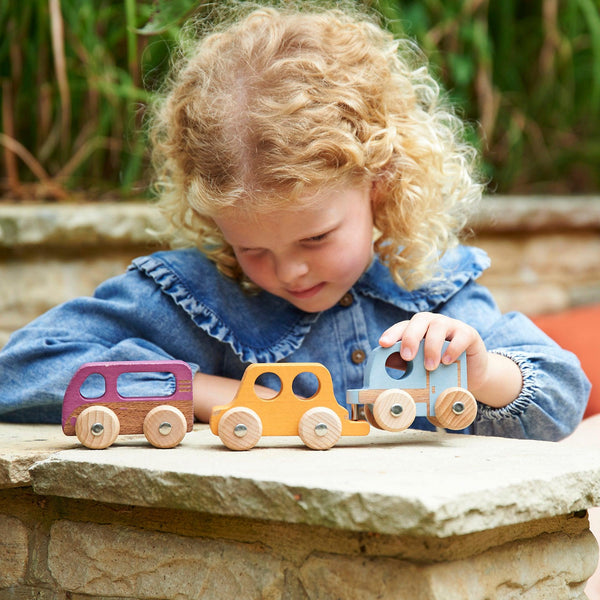 Rainbow Wooden Adventure Vehicles