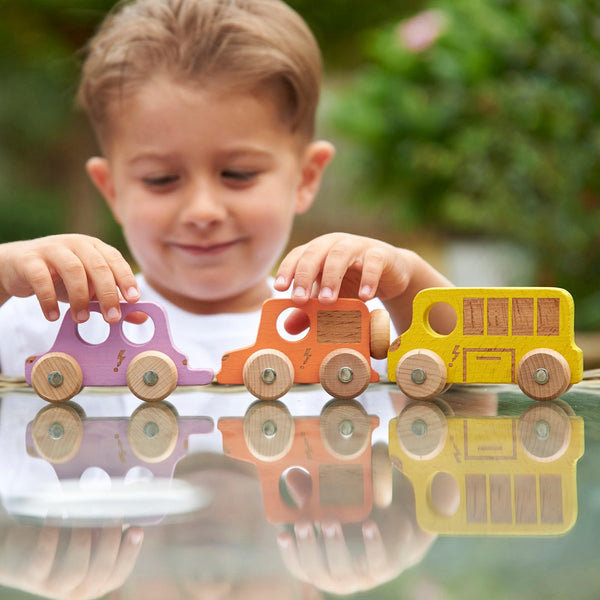 Rainbow Wooden City E-Vehicles