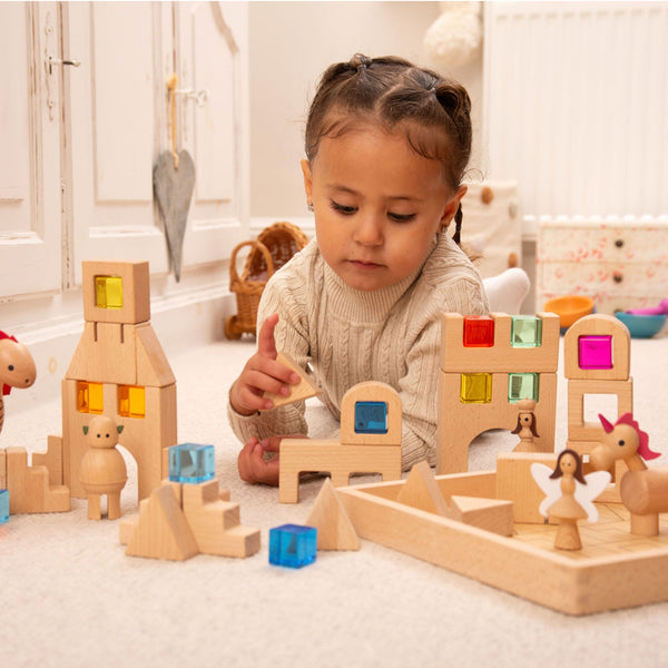 Wooden Building Gem Blocks