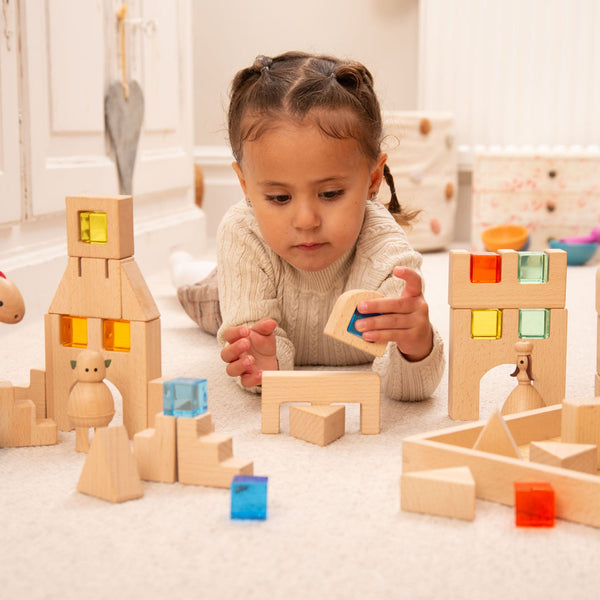 Wooden Building Gem Blocks