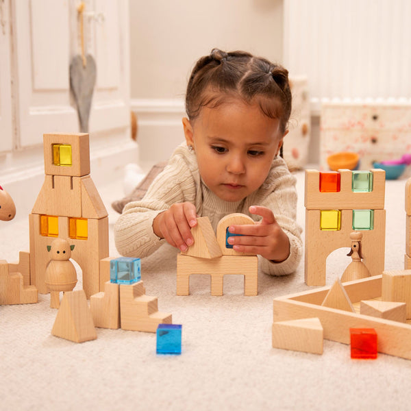 Wooden Building Gem Blocks