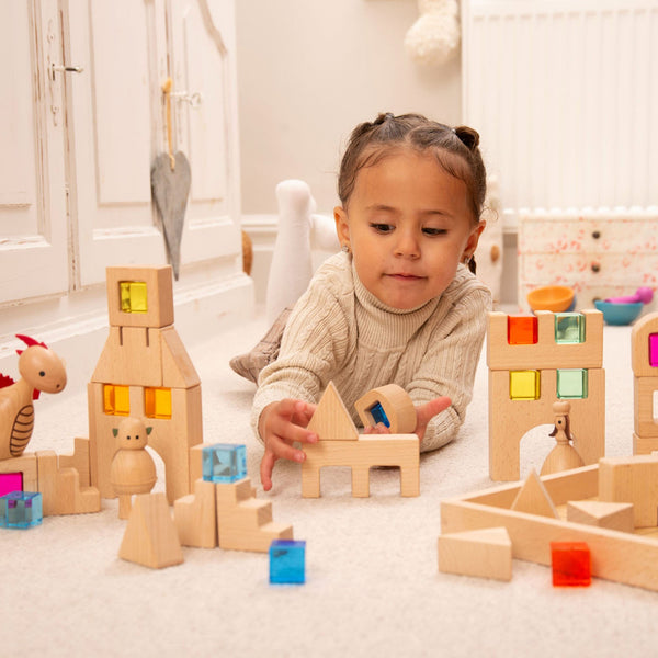 Wooden Building Gem Blocks