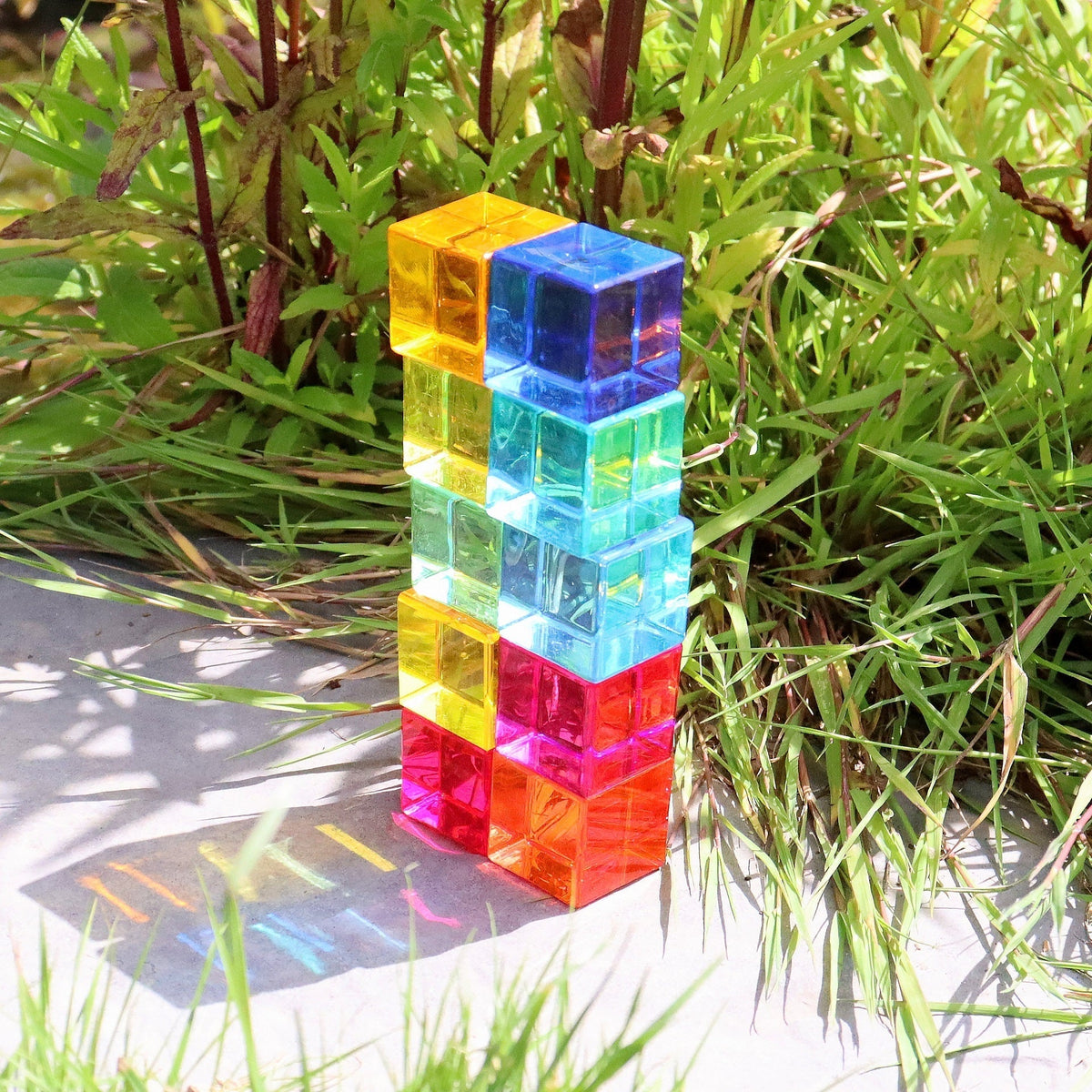 Tickit Cubi Di Gemme 73550 - Set Di 10 Cubi Acrilici Colorati Per Gioco Sensoriale E Impilamento