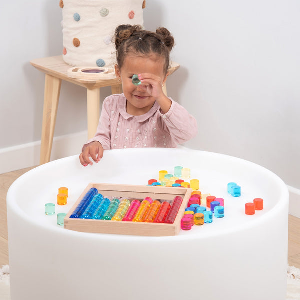 Gem Circle Mirror Tray