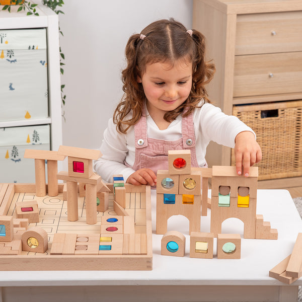 Wooden Building Gem Blocks Super Set