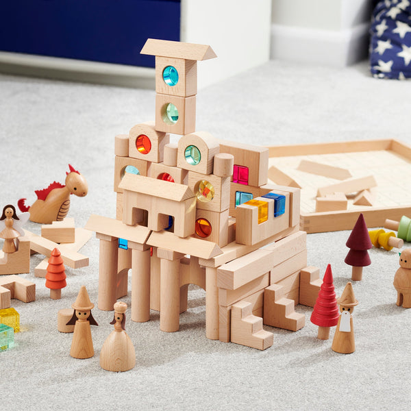 Wooden Building Gem Blocks Super Set