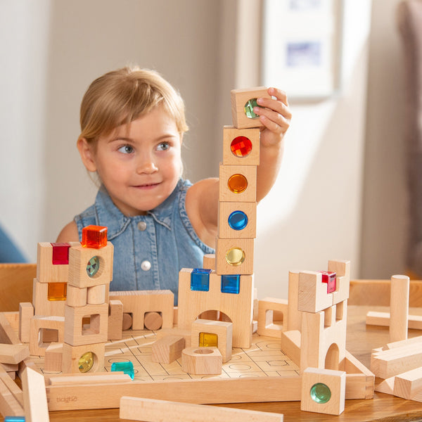 Wooden Building Gem Blocks Super Set