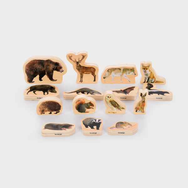 Wooden Forest Animal Blocks