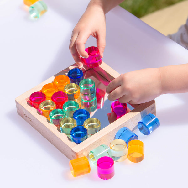 Gem Circle Mirror Tray