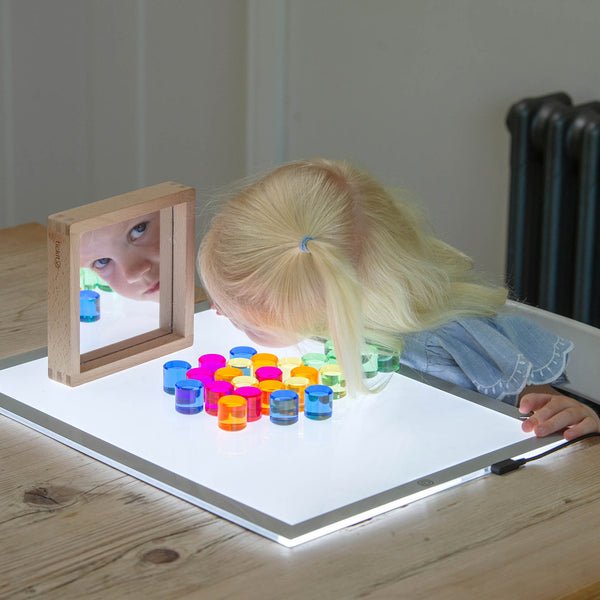 Gem Circle Mirror Tray