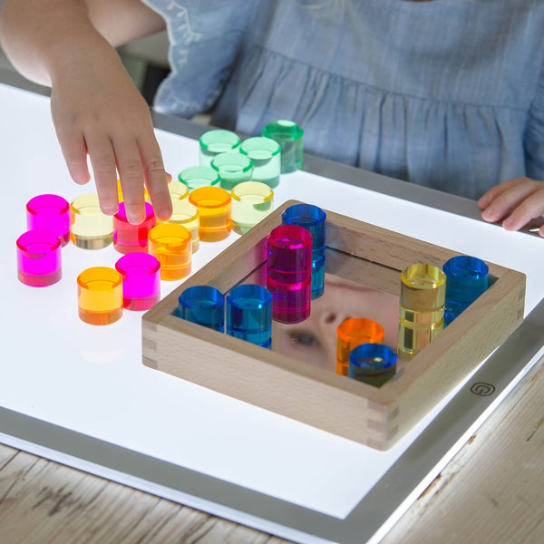 Gem Circle Mirror Tray