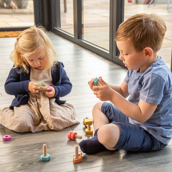 Rainbow Wooden Nuts & Bolts