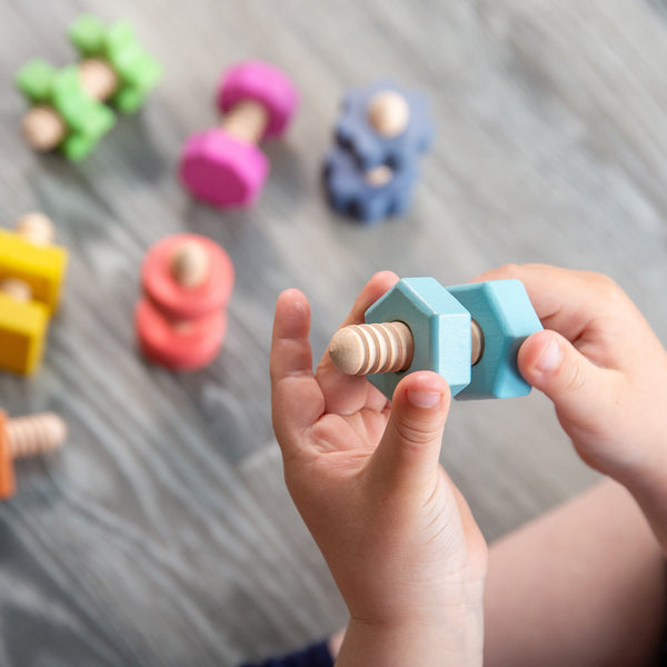 Rainbow Wooden Nuts & Bolts