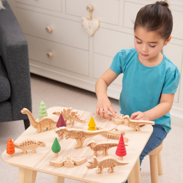 Wooden Dinosaur Blocks