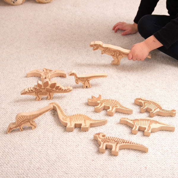 Wooden Dinosaur Blocks
