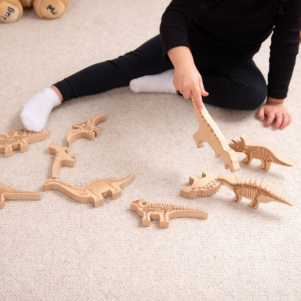 Wooden Dinosaur Blocks