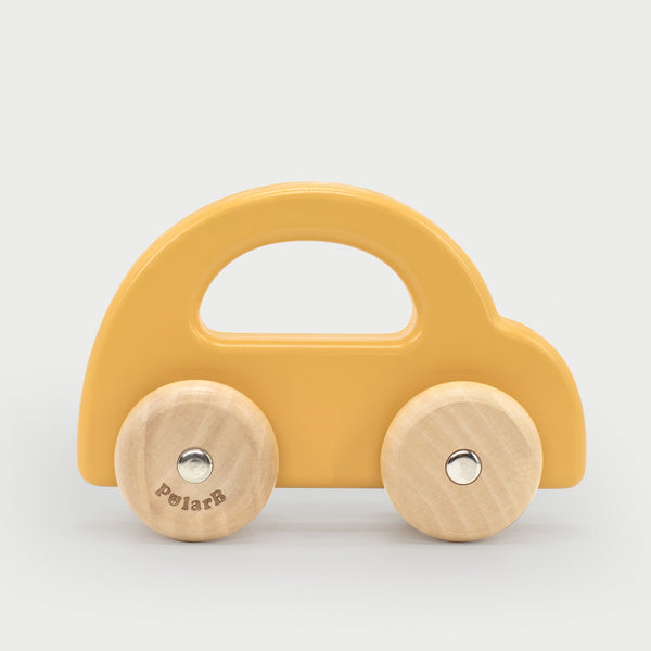 Wooden Car Yellow
