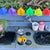 Translucent Colour Buckets, Funnels & Jugs Set