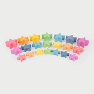 Rainbow Wooden Stars