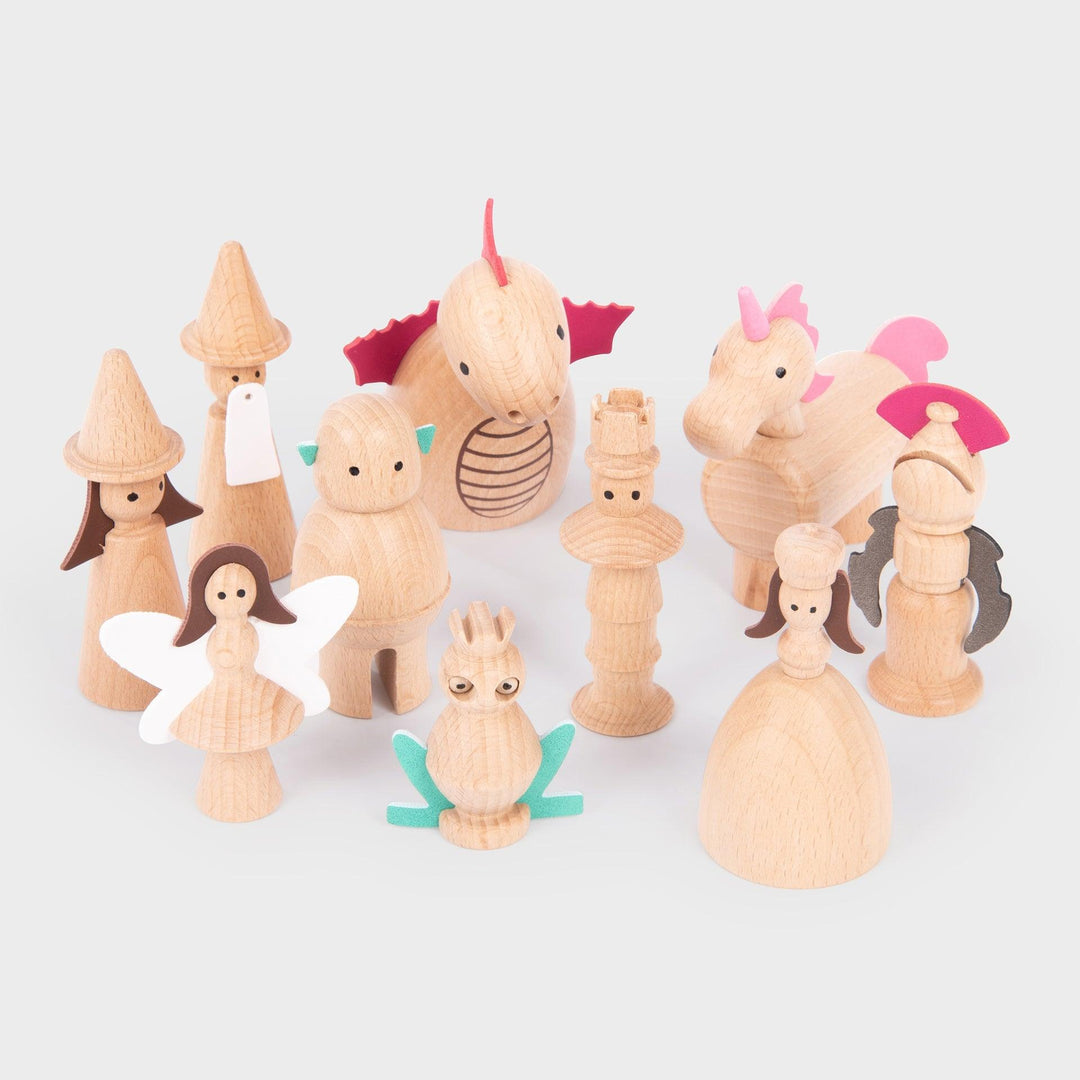 TickiT Wooden Wild Animal Blocks - Imaginative Play Set of 15 main image 1