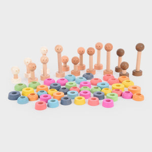 Rainbow Wooden Community People