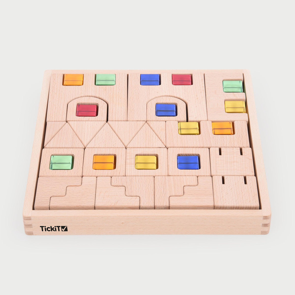 tickit® Wooden Building Gem Blocks