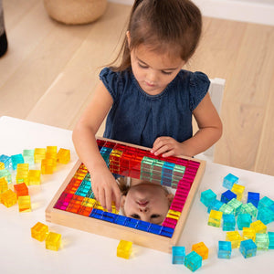 Gem Cube Mirror Tray - 100 Gems