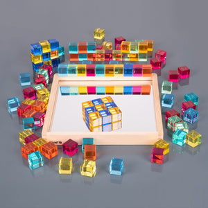 Gem Cube Mirror Tray - 100 Gems