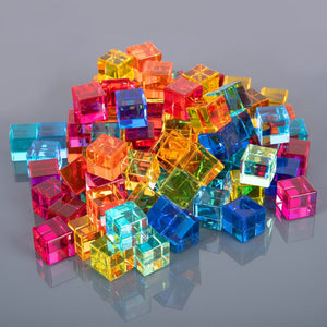 Gem Cube Mirror Tray - 100 Gems