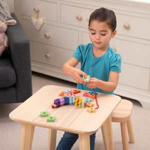 Rainbow Wooden Lacing Shapes