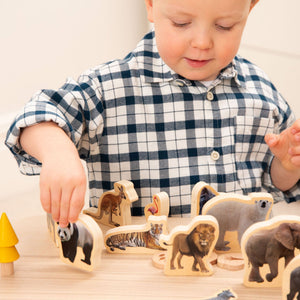 Wooden Wild Animal Blocks