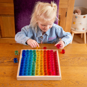 Gem Circle Mirror Tray - 100 Gems
