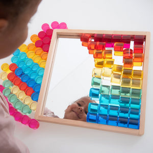 Gem Circle Mirror Tray - 100 Gems