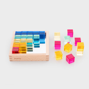 Gem Cube Mirror Tray - 25 Gems