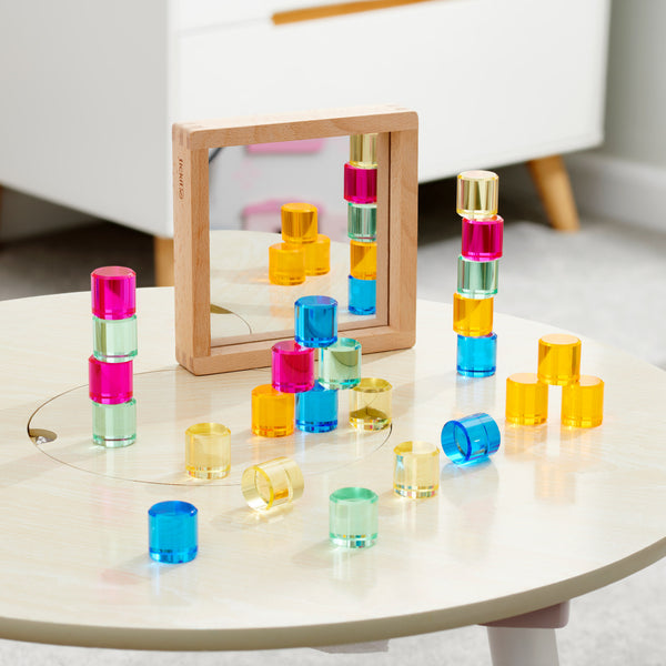 Gem Circle Mirror Tray